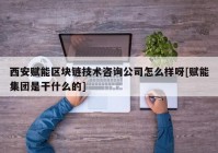 西安赋能区块链技术咨询公司怎么样呀[赋能集团是干什么的]