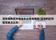 深圳本地区块链龙头公司有哪些[深圳的区块链发展怎么样]