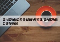 国内区块链公司做公链的那家强[国内区块链公链有哪些]